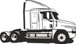 A trailer truck without the cargo container