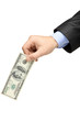 Hand holding a 100 US dollar banknote Hand holding a 100 US dollar banknote