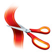Vector: Red Scissors Cutting Red Tape Red Scissors Cutting Red Tape
