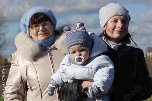 Photo: Grandmother with daughter and grandson Grandmother with daughter and grandson