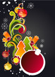Cartoon christmas background with abstract elements Cartoon christmas background with abstract elements