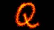 Fire letter Q graffiti HD