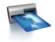 Inserting credit card into ATM Inserting credit card into ATM