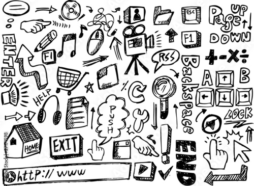 Vector: doodle web doodle web
