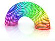 colorful spring over white background colorful spring over white background