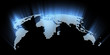 glowing hi-tech world map 3d illustration glowing hi-tech world map 3d illustration