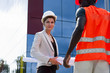 Young female engineer on construction site