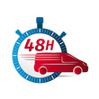 icône livraison 48h, logo chronomètre