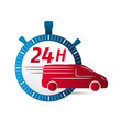 icône livraison 24h, logo chronomètre