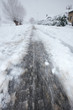 Schneematsch auf Straße