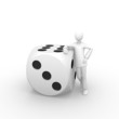 Aside a huge dice