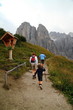 Hiking trail to reach Pisciadù refuge from Gardena pass