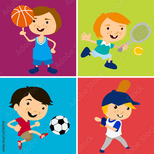 Vector: sport kids sport kids