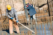 workers on concrete works