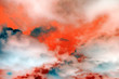 Wolkenhimmel in rot