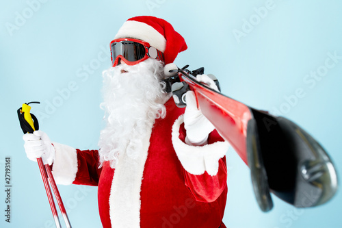 Photo: Santa with skis Santa with skis