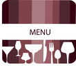 menu template design. glasses forks and spoons