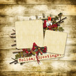 Christmas greeting card with nutcracker