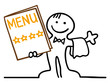 figur mit menukarte