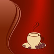 Vector: Coffee with coffee beans Coffee with coffee beans