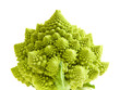 Roman broccoli isolated on white background;