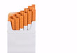 Pack of cigarettes isolated on white. Pack of cigarettes isolated on white.