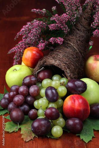 Photo: Fruit cornucopia Fruit cornucopia