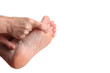 One finger feet massage
