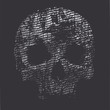 vector halftone background with a skull vector halftone background with a skull