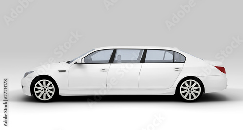 Illustration: White limousine White limousine