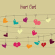Background with stylish doodle colorful hearts
