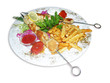 Hühnerspieß Teller