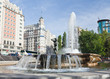 The Satue at the Spain Square in Madrid The Satue at the Spain Square in Madrid