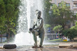 The Satue at the Spain Square in Madrid The Satue at the Spain Square in Madrid