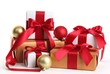 Gift boxes and christmas balls