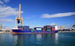 Cargo ship with containers