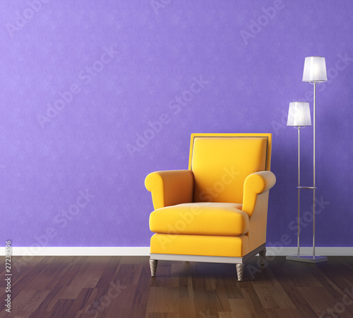  Chair on Yellow Armchair On Violet Wall    Arquiplay77  27232596   See