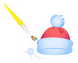 Winter cap and brush