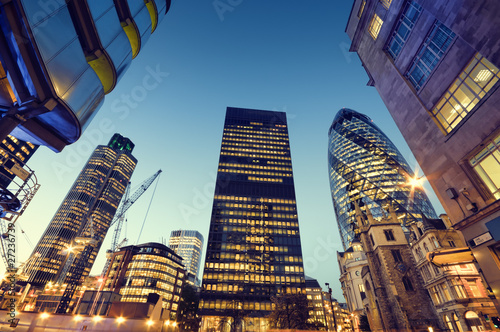 Photo: Skyscrapers in City of London, Skyscrapers in City of London,