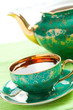 tea in antique porcelain mug tea in antique porcelain mug