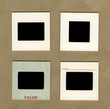vintage background with four types of slide photography mounts
