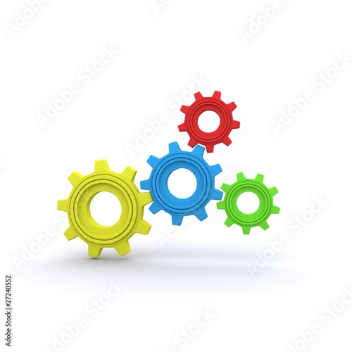 Illustration: Under Construction gear wheels Under Construction gear wheels
