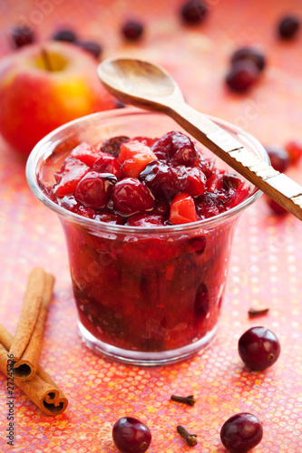 Photo: Apple and cranberry chutney Apple and cranberry chutney