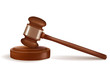 Judge gavel. Photo-realistic vector.
