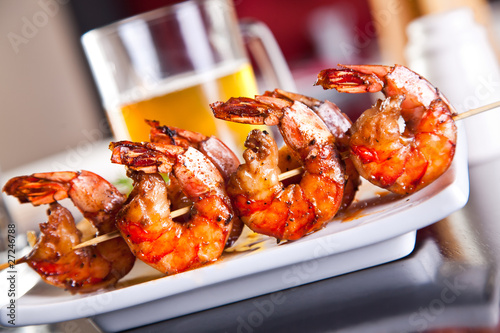 Photo: Shrimp grilled with beer Shrimp grilled with beer