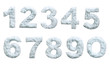 Snow styled numbers