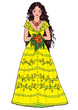 Beautiful girl. Vector art-illustration on a white background. Beautiful girl. Vector art-illustration on a white background.