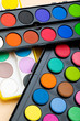 Art concept with painters palette and paint brush