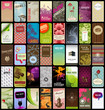 set of 40 detailed business cards on different topics