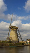 Side profile of Windmill or Molen at Kinderdijk Side profile of Windmill or Molen at Kinderdijk